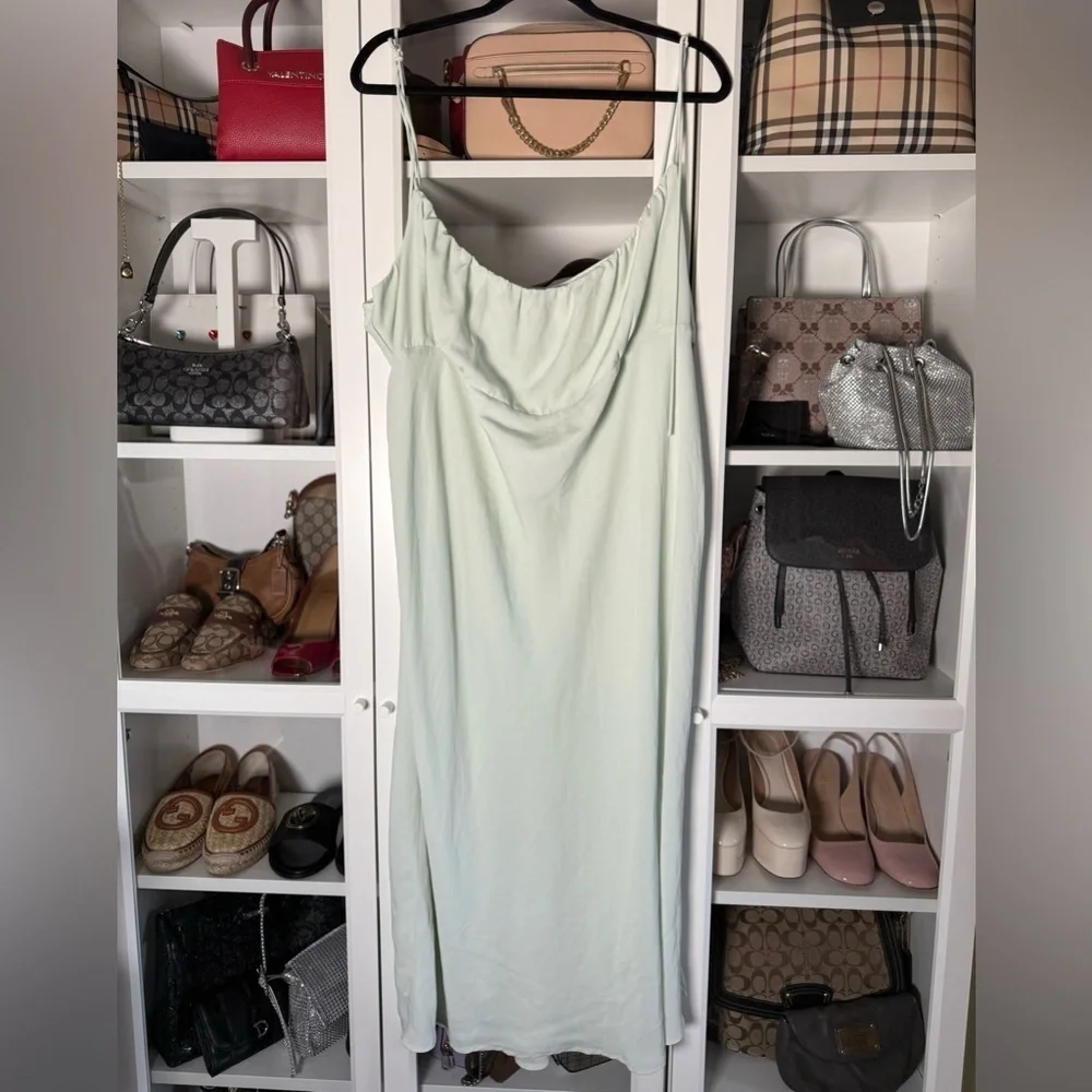 Abercrombie & Fitch Green Light Mint Green Maxi Dress Women’s Size Petite XXXL